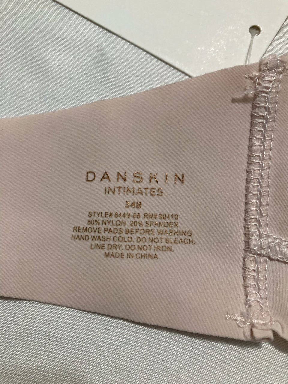 NWD DANSKIN Wireless Lined Bralette Bra ROSE 34B
