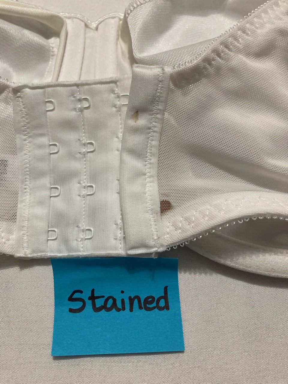 NWD BALI Minimizer Bra, Satin Tracings Underwire Bra WHITE 40D