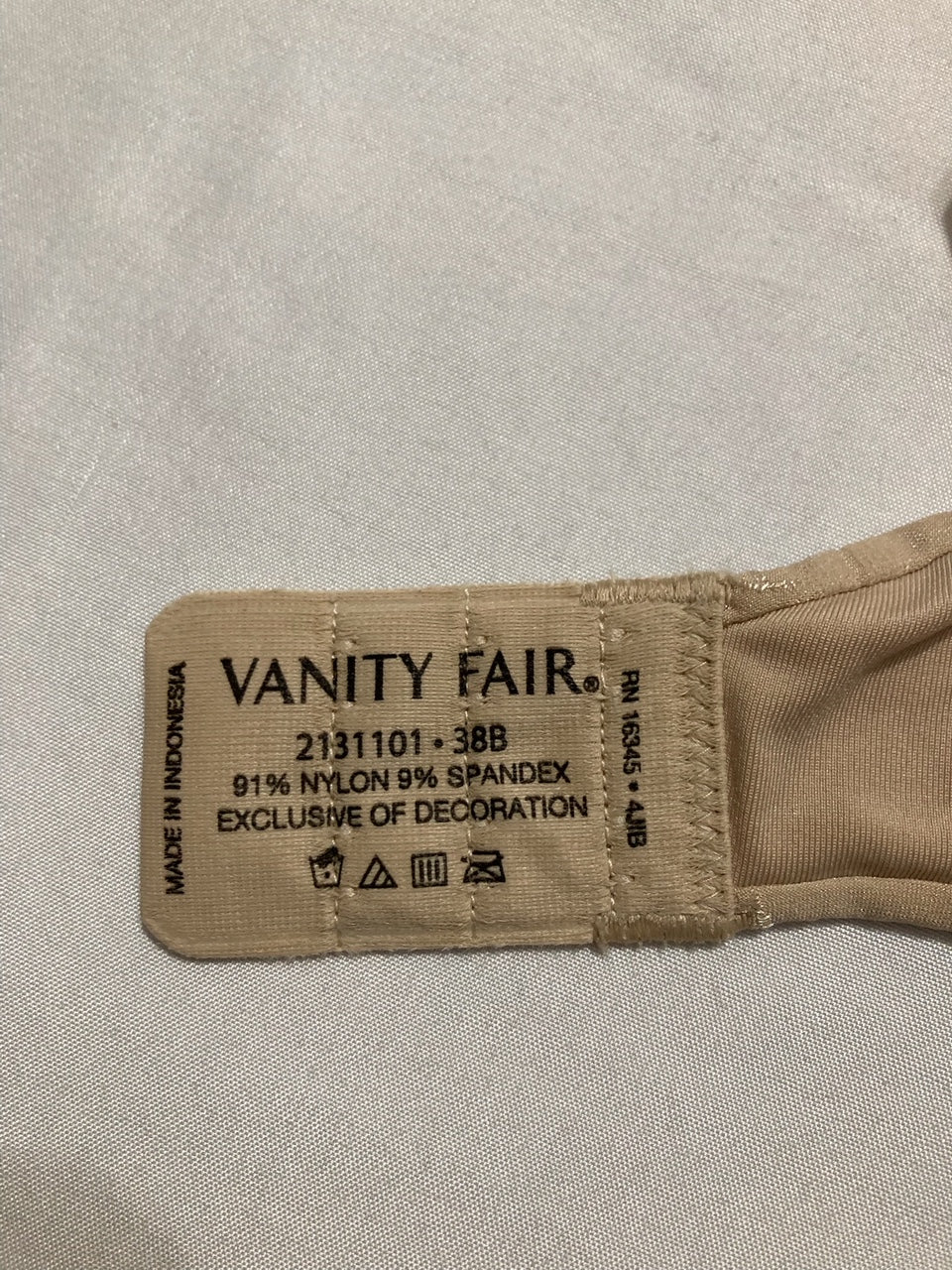 NWD VANITY FAIR Push Up Bra, Adds Up to One Full Cup Size BEIGE 38B