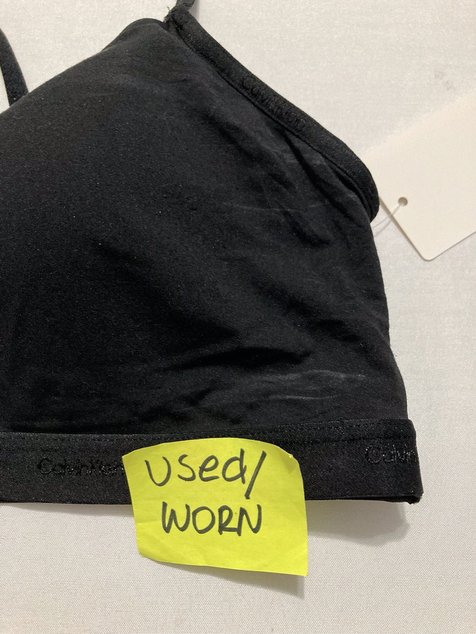 NWD CALVIN KLEIN Form To Body Lightly Lined Bralette Bra BLACK M