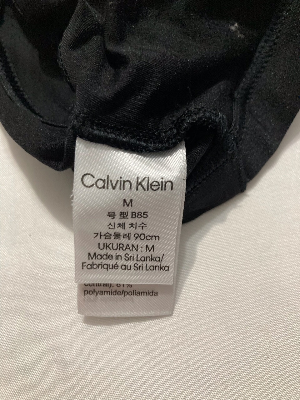 NWD CALVIN KLEIN Form To Body Lightly Lined Bralette Bra BLACK M