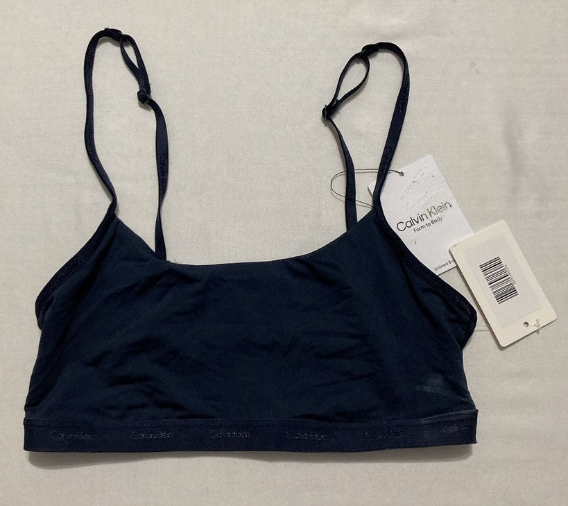 NWD CALVIN KLEIN Form to Body Unlined Bralette NAVY S