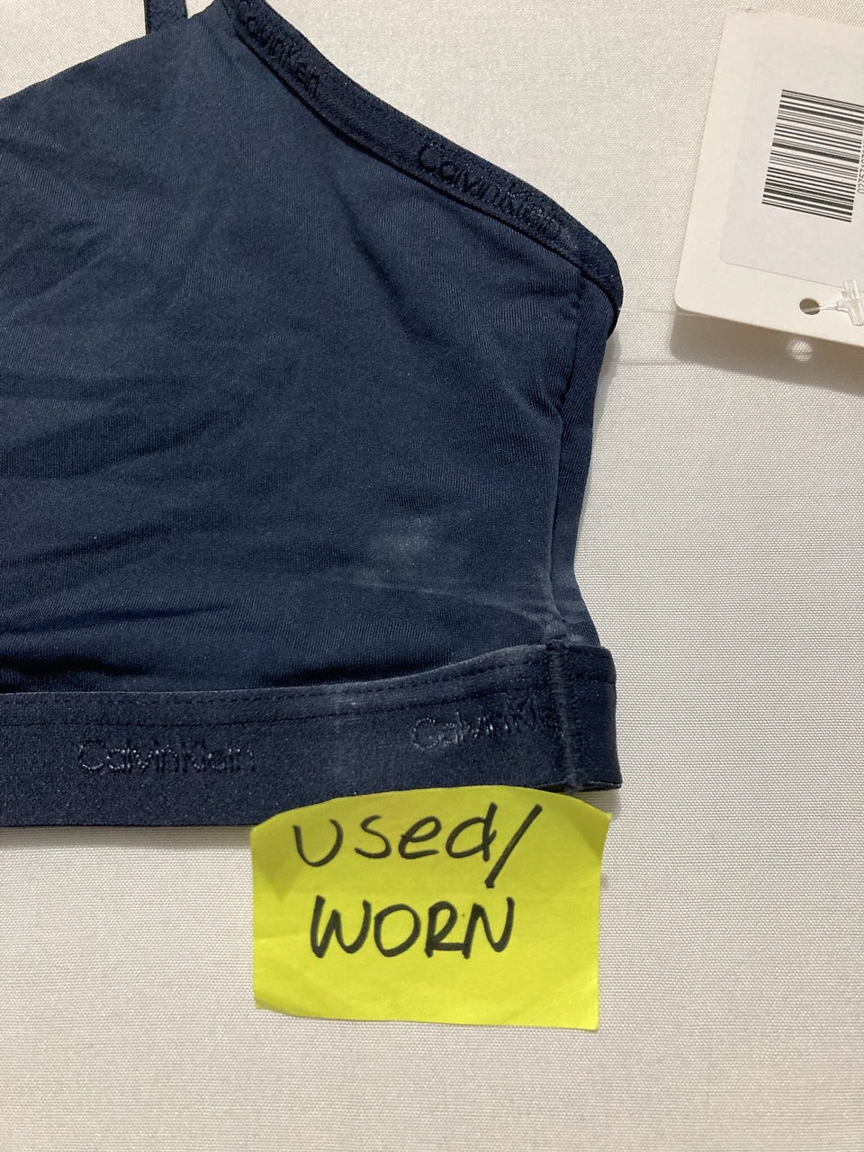 NWD CALVIN KLEIN Form to Body Unlined Bralette NAVY S