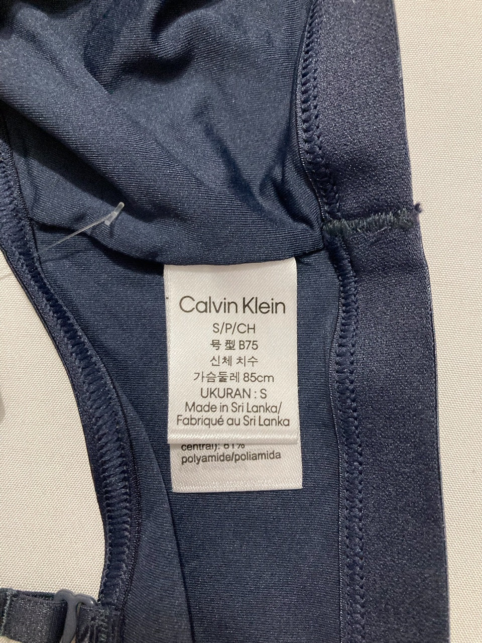 NWD CALVIN KLEIN Form to Body Unlined Bralette NAVY S