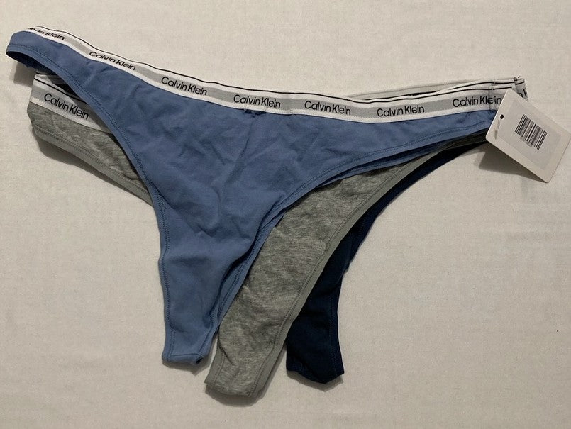NWD CALVIN KLEIN Underwear Modern Logo Thong 3-Pack ASSORTED XL