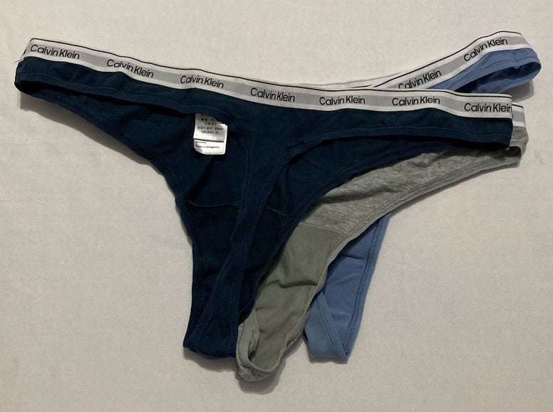 NWD CALVIN KLEIN Underwear Modern Logo Thong 3-Pack ASSORTED XL