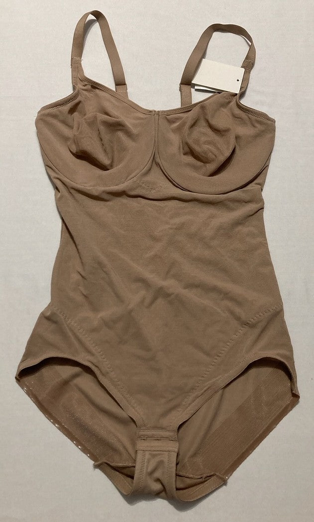 NWD MIRACLESUIT Extra Firm Sexy Sheer Shaping Bodybriefer BEIGE 38D