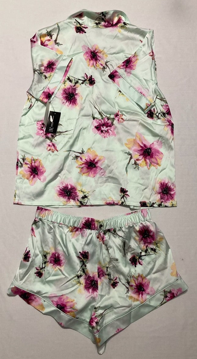 NWD I.N.C Pajamas Set Summer Button FLORAL S