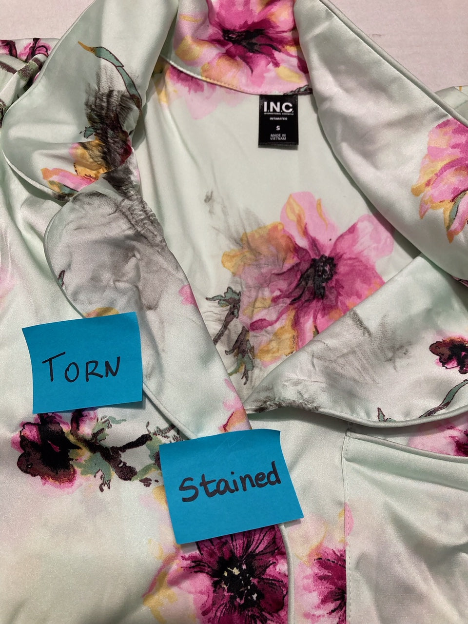 NWD I.N.C Pajamas Set Summer Button FLORAL S