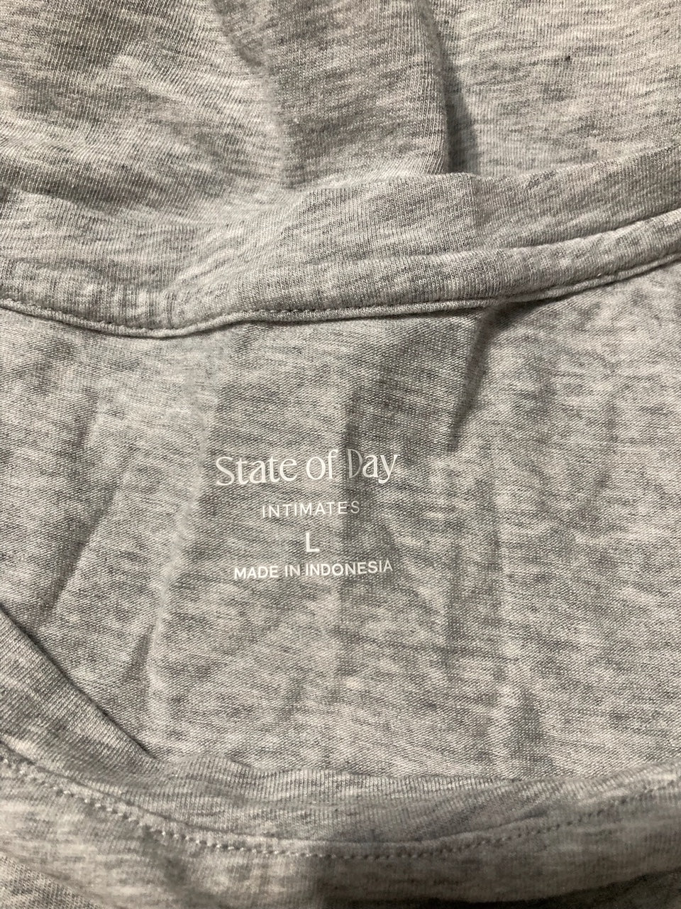 NWD STATE OF DAY Short-Sleeve Boxer Pajama Set GREY L