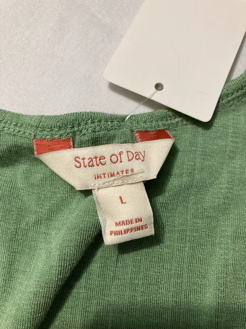 NWD STATE OF DAY Ribbed Loungewear Sweater Pajama GREEN L