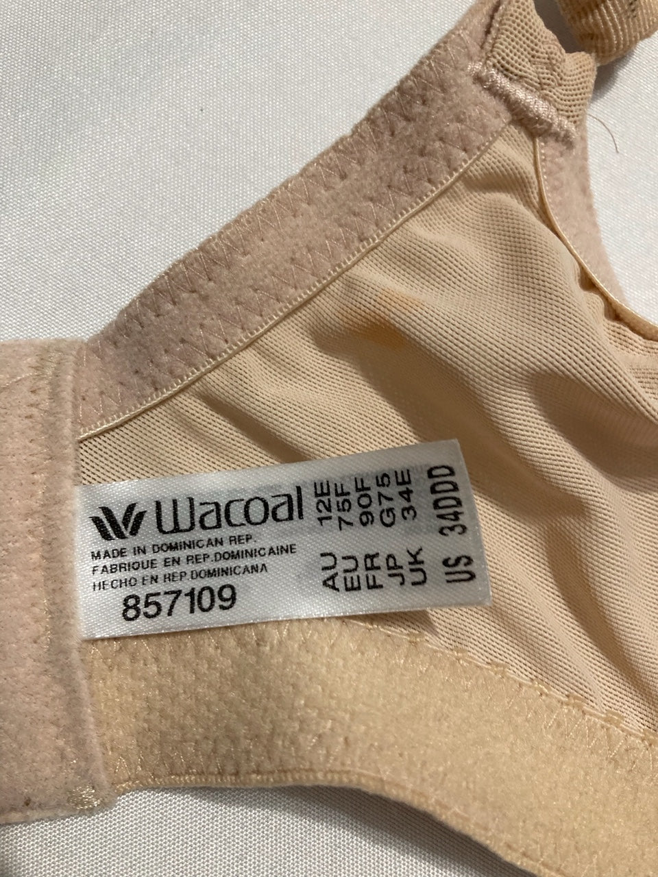 WACOAL Simple Shaping Unlined Full Coverage Minimizer Bra NUDE 34DDD