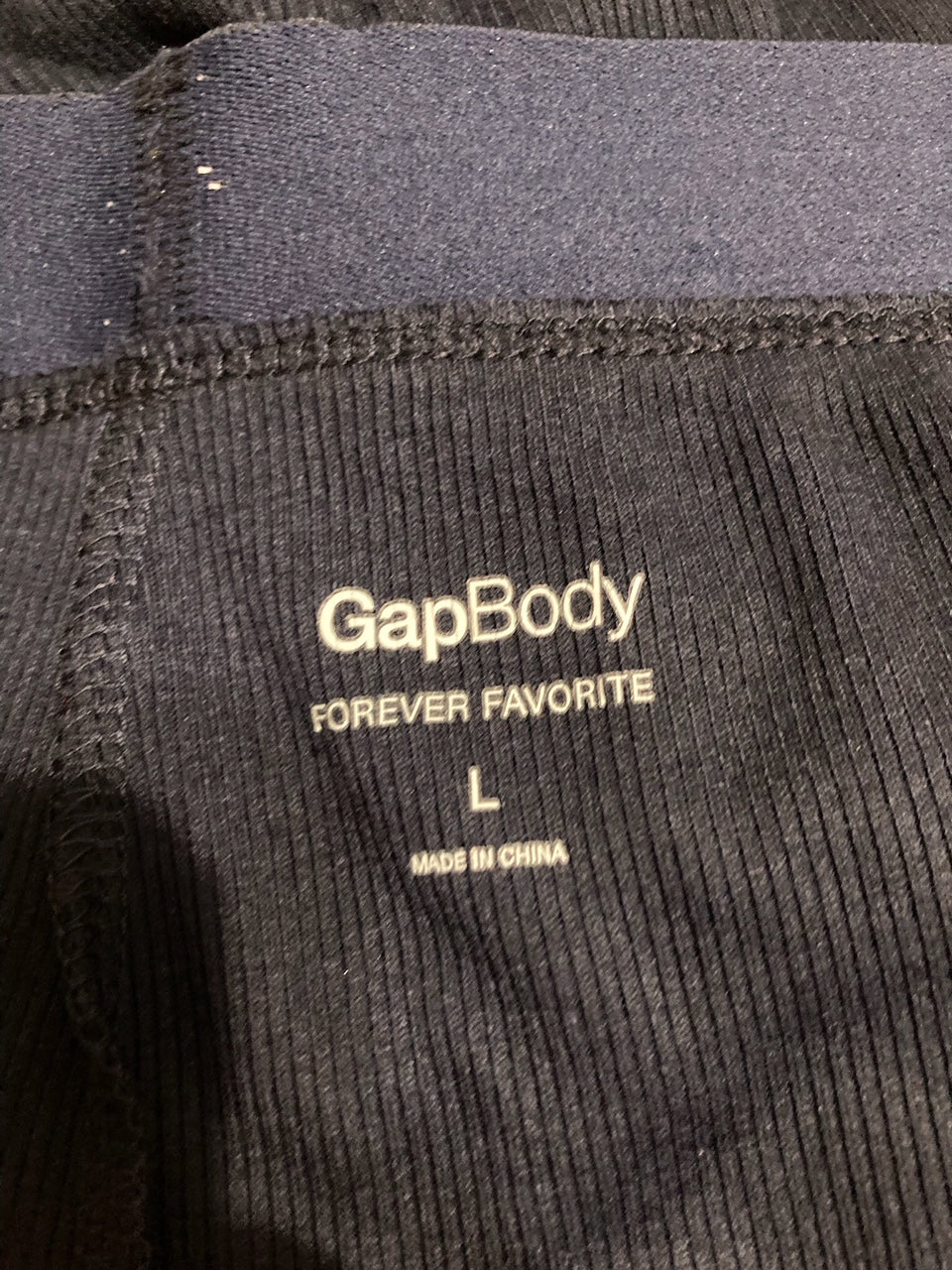 GAP BODY Ribbed High-Rise Pajama Pants NAVY L