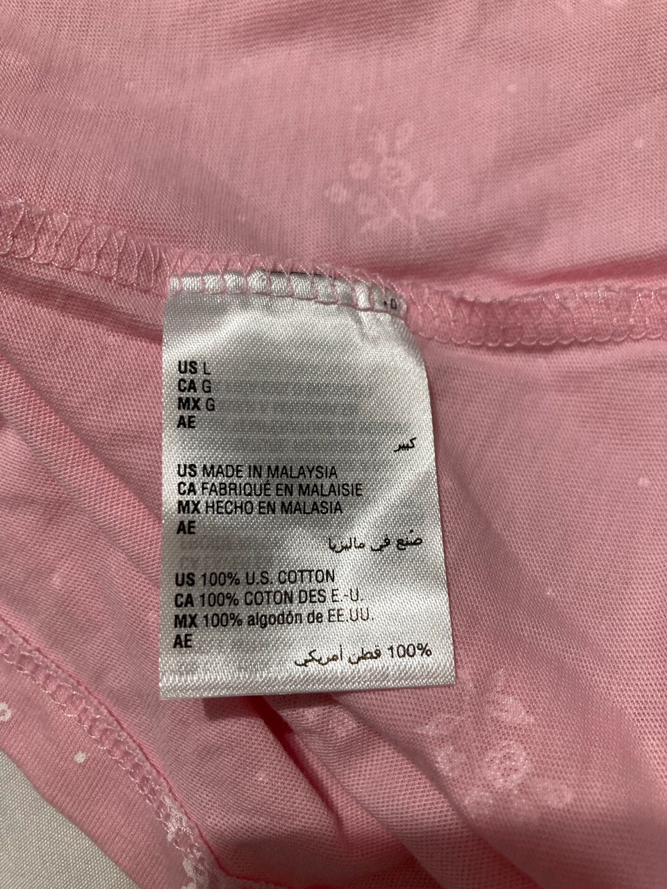 CHARTER CLUB Cotton Printed Henley Sleepshirt PINK L