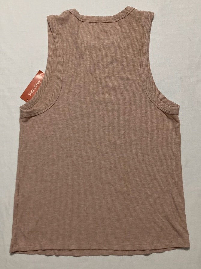 STATE OF DAY Ribbed High-Neck Sleep Tank CHAI M