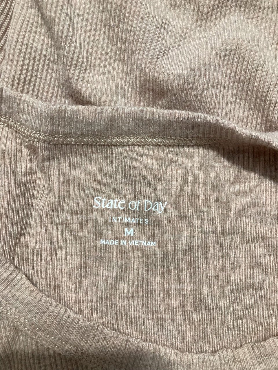 STATE OF DAY Ribbed High-Neck Sleep Tank CHAI M