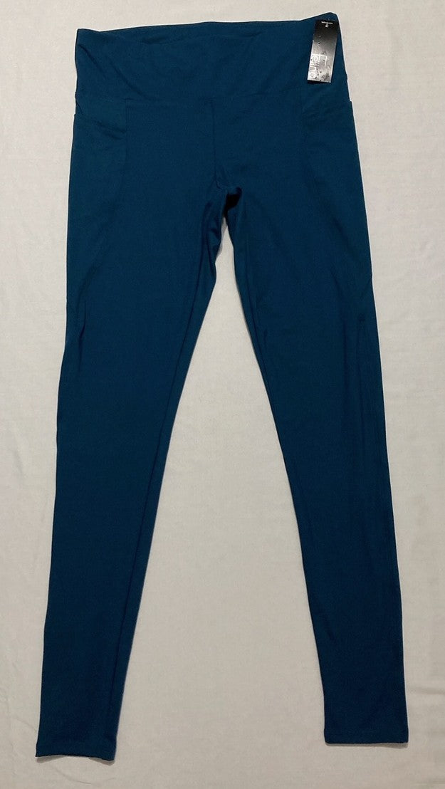 FELINA Athletic Pocket Legging Yoga Pants BLUE L