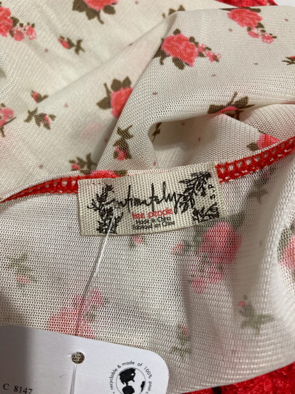 Free People Suddenly Fine Maxi Slip RED S