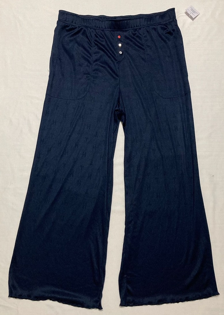 TOMMY HILFIGER Short Sleeve Polyester Pajama Set NAVY M