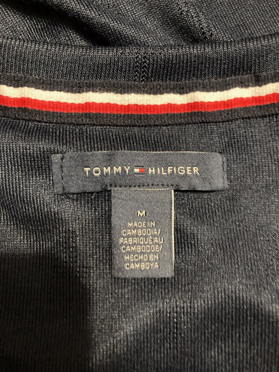 TOMMY HILFIGER Short Sleeve Polyester Pajama Set NAVY M