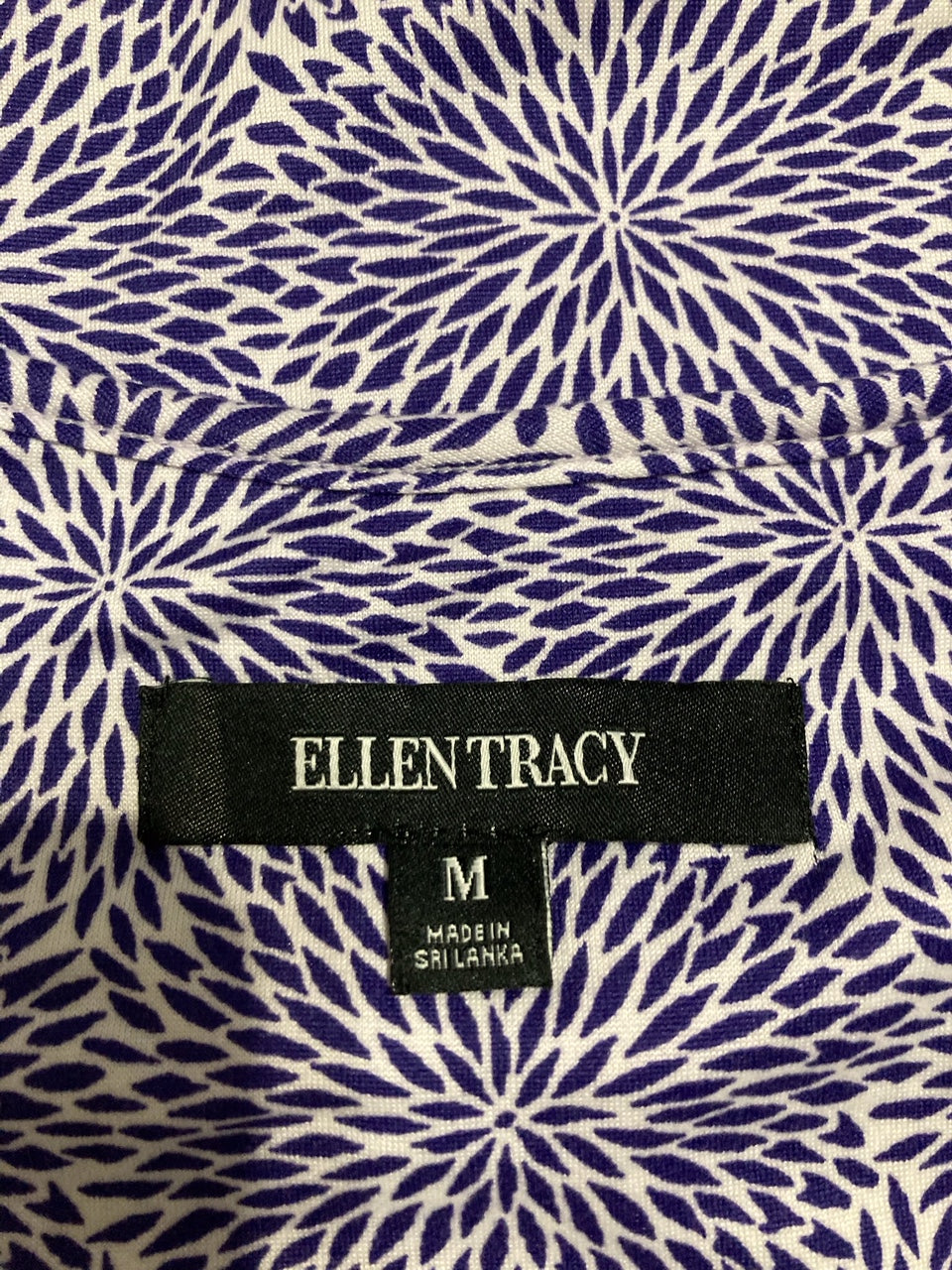 ELLEN TRACY Discount Nightgown Company Nightgown Sleepshirt BLUE GEO M