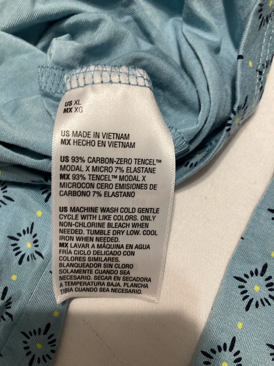 STATE OF DAY Packaged Notched-collar Pajama Set BLUE XL