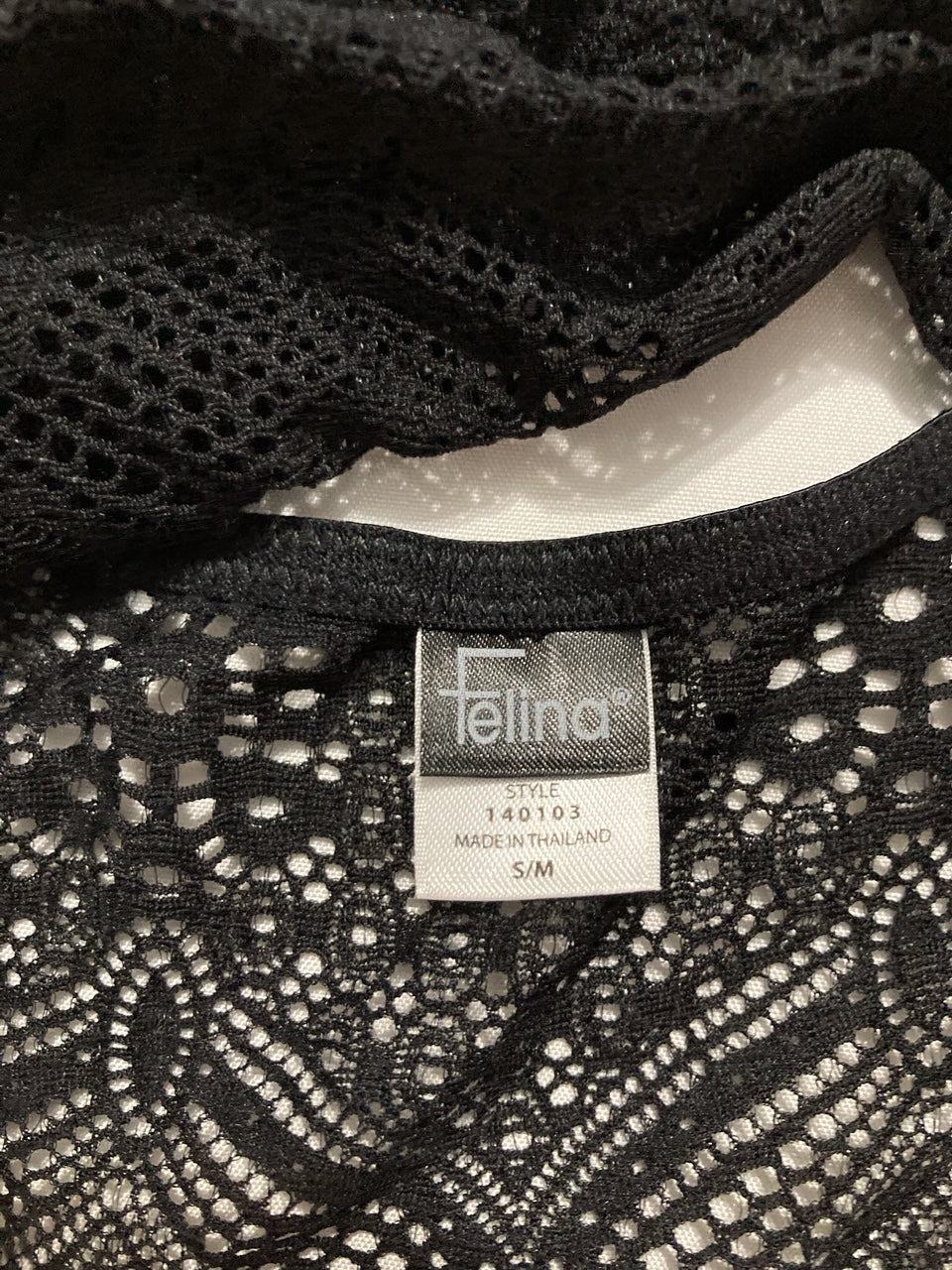 FELINA Finesse Cami Bralette Stretchy Lace BLACK S/M