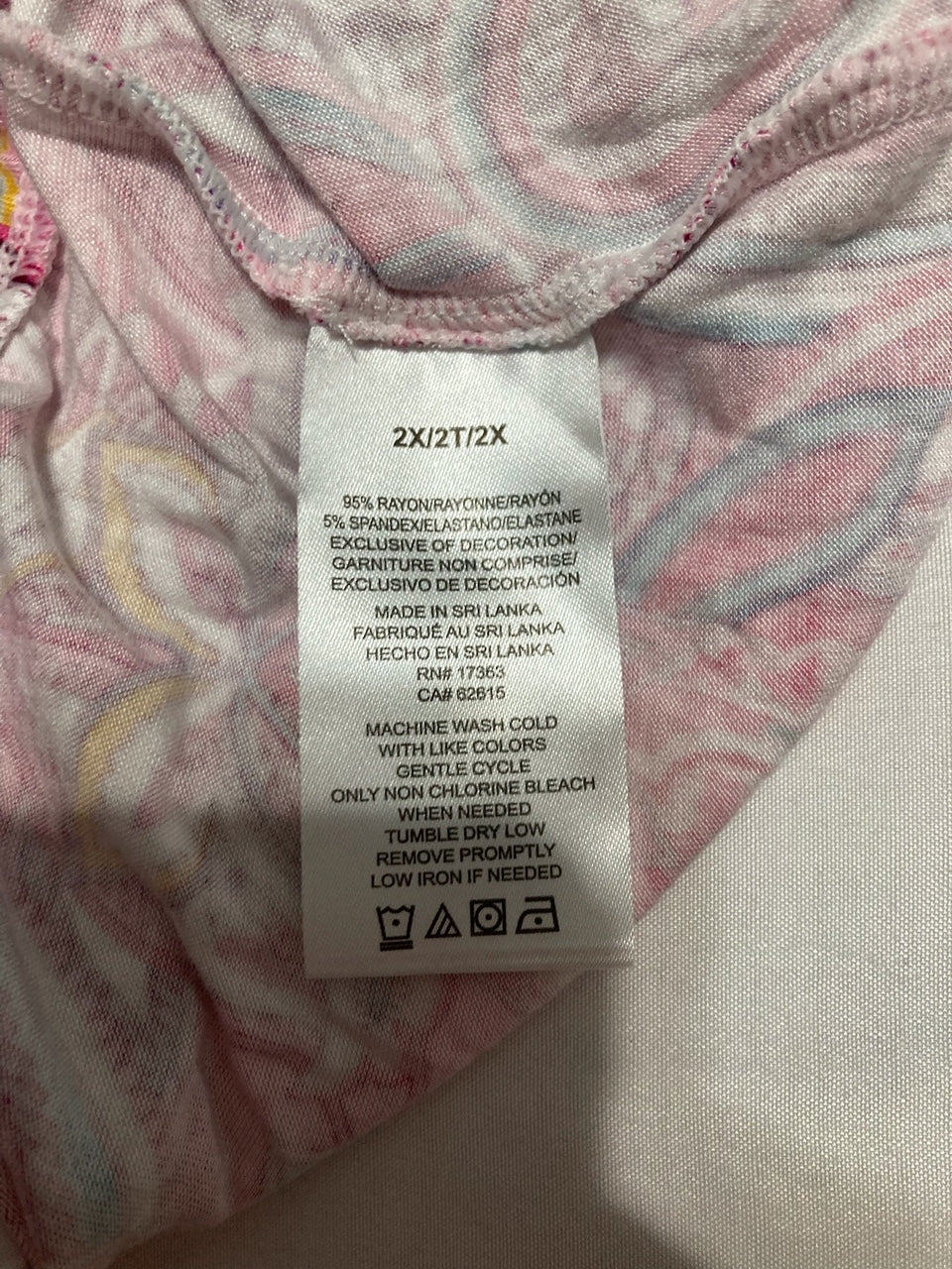 ELLEN TRACY Plus Size Printed Cropped Pajama bottom FLORAL PINK 2X