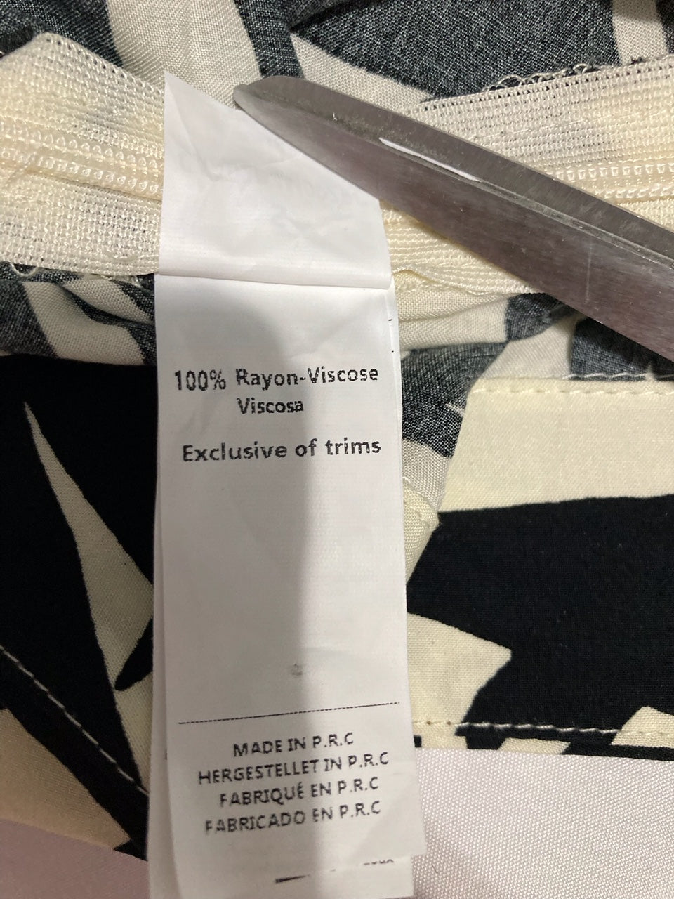 CUPSHE Tropical Floral Wide Leg Pants BLACK S