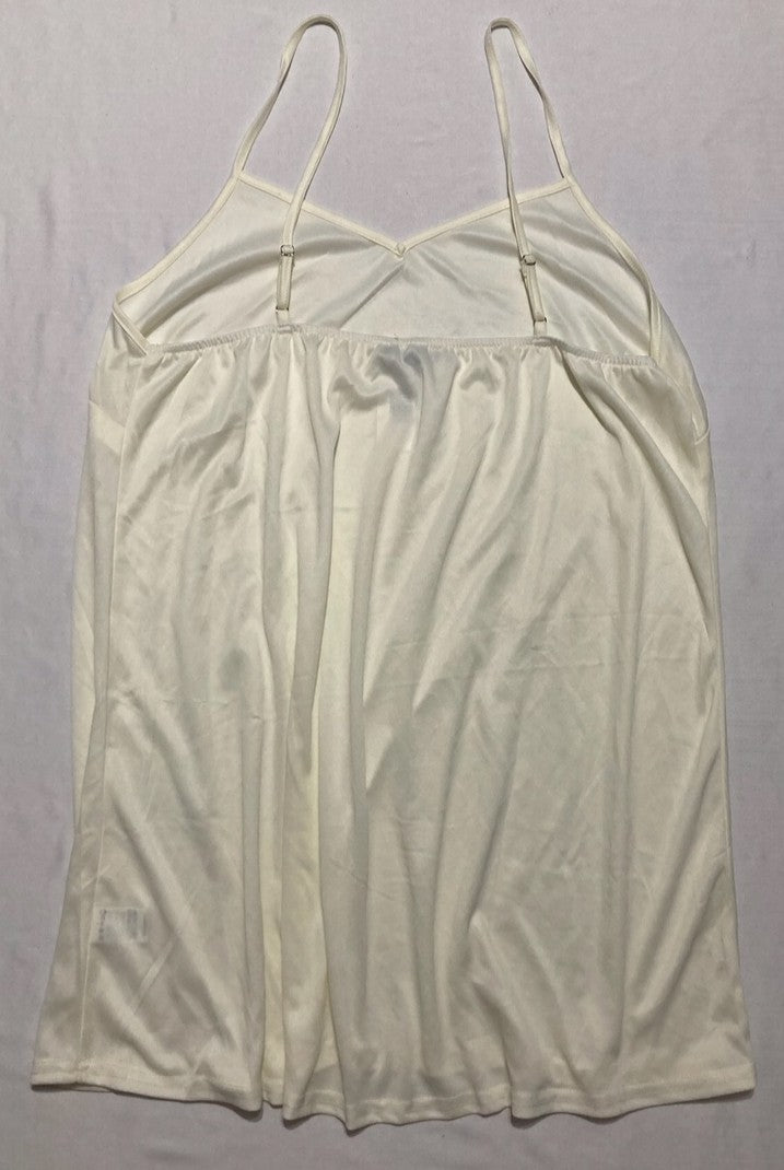 CQ BY CQ Pajamas Sleeveless Lace Trim Camisole Tops IVORY L/XL
