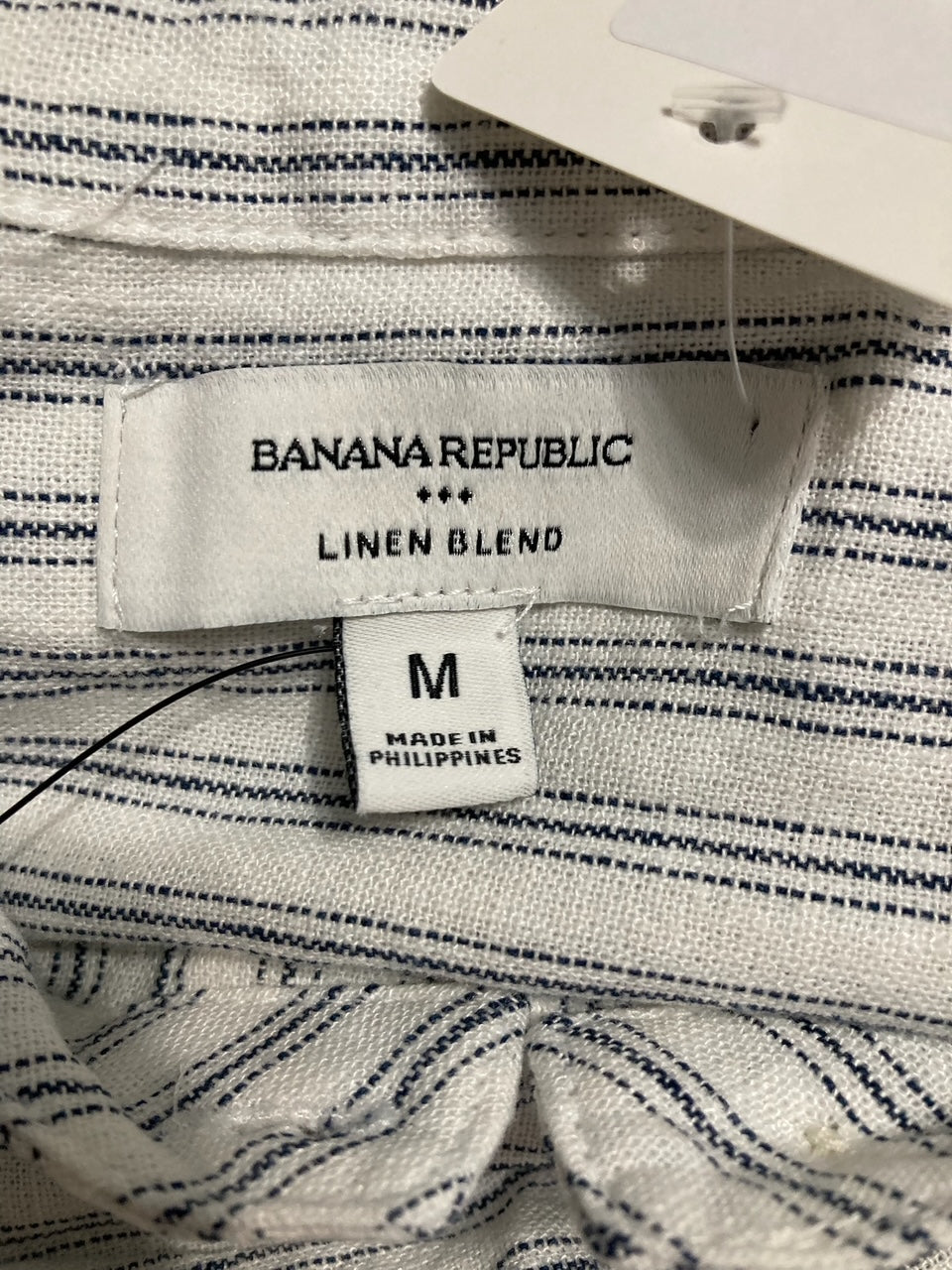 BANANA REPUBLIC Linen-Blend Midi Shirtdress MULTICOLOR M