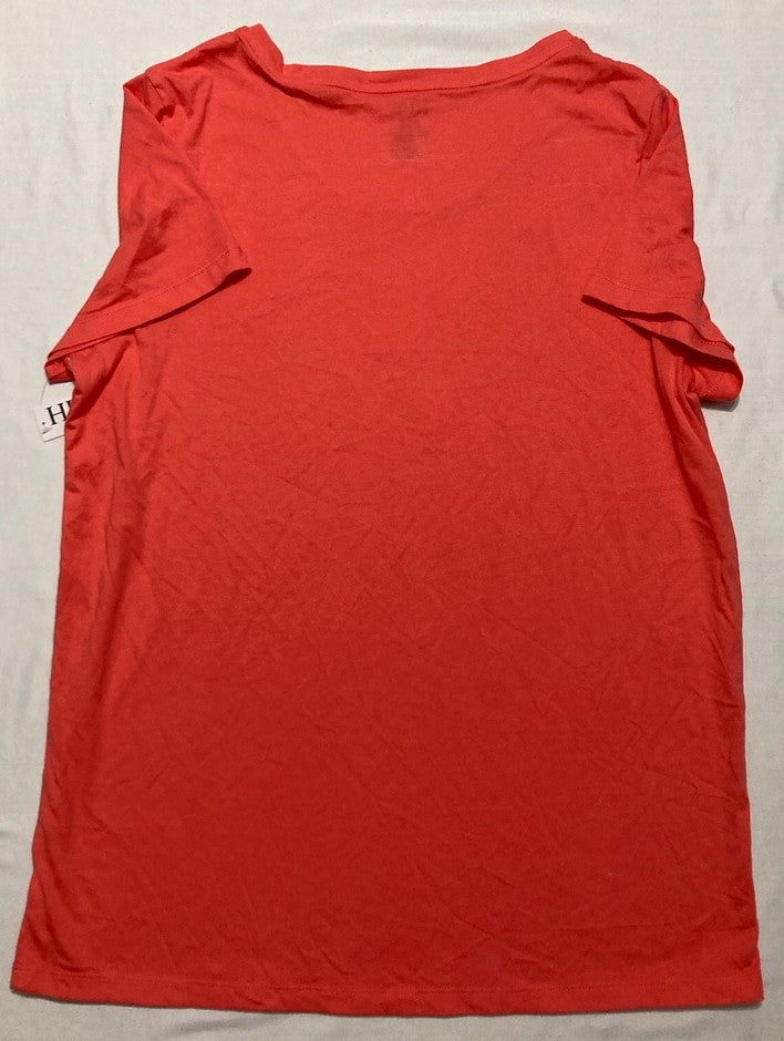 HUE Short Sleeve Scoop Neck Sleep RED M
