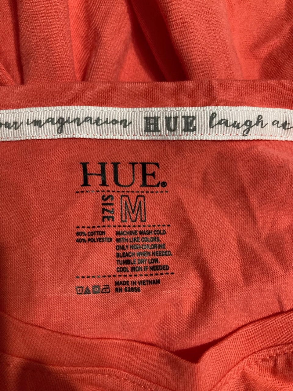 HUE Short Sleeve Scoop Neck Sleep RED M