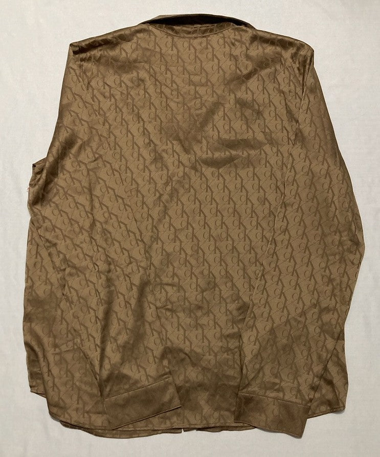 CALVIN KLEIN Buttondown Pajama T-shirt  BROWN M