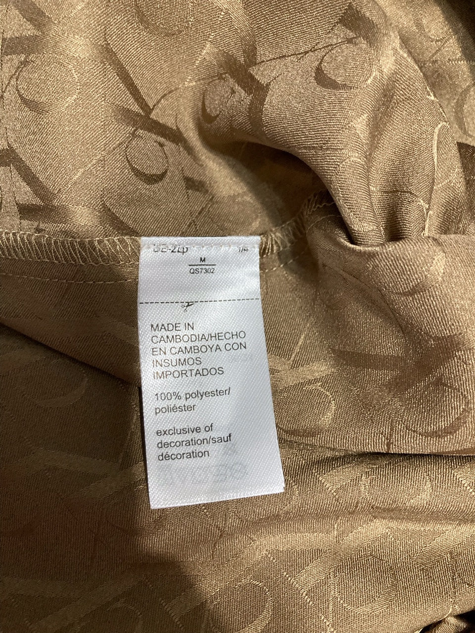 CALVIN KLEIN Buttondown Pajama T-shirt  BROWN M