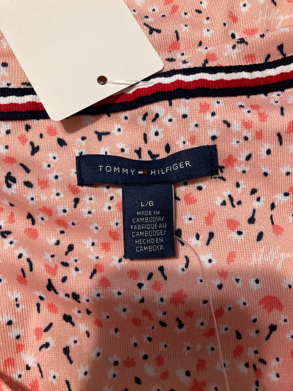 TOMMY HILFIGER	Top Short Sleeve V-neck India FLORAL  L