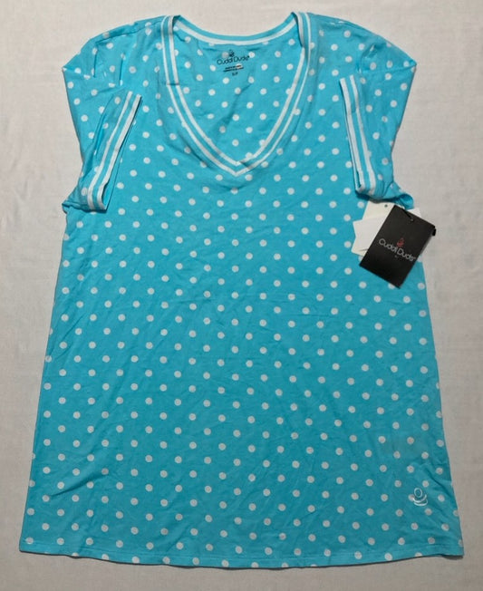 CUDDL DUDS Sleeve Top BLUE  S