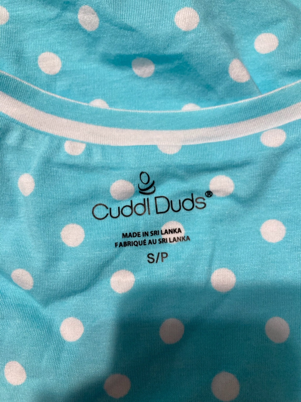CUDDL DUDS Sleeve Top BLUE  S