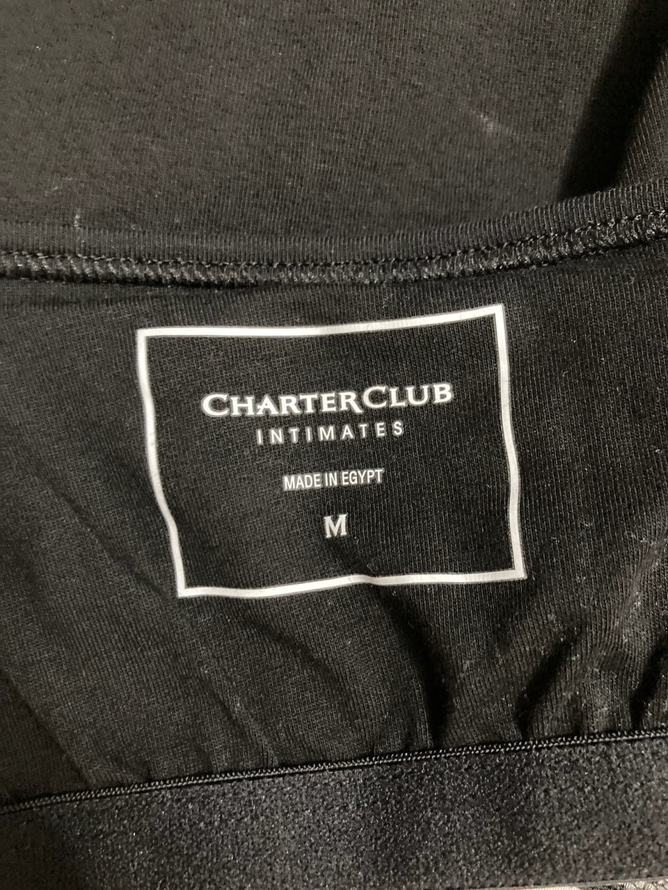 NWD CHARTER CLUB Lace-Trim Shelf-Bra Tank Top BLACK M