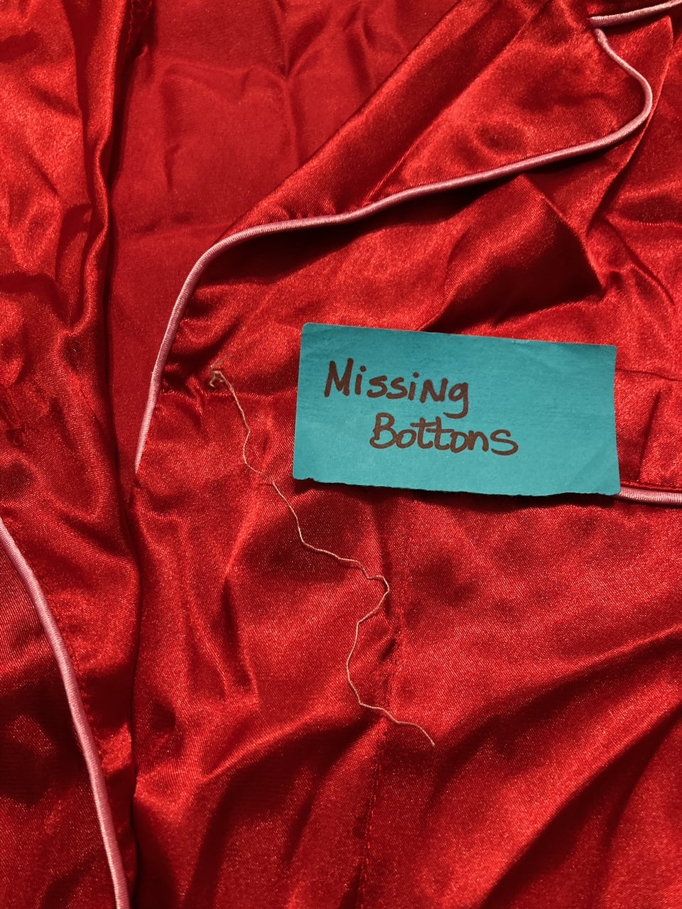 NWD LINEA DONATELLA 2pc. Lace-trm Long Pajama Set RED M