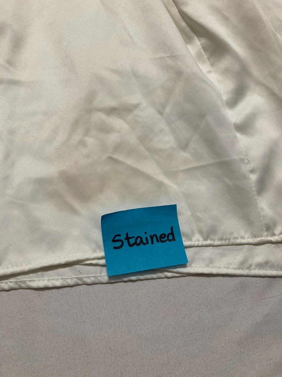 NWD FLORA Kit Matte Charmeuse Wrap Robe with Lace WHITE L/XL