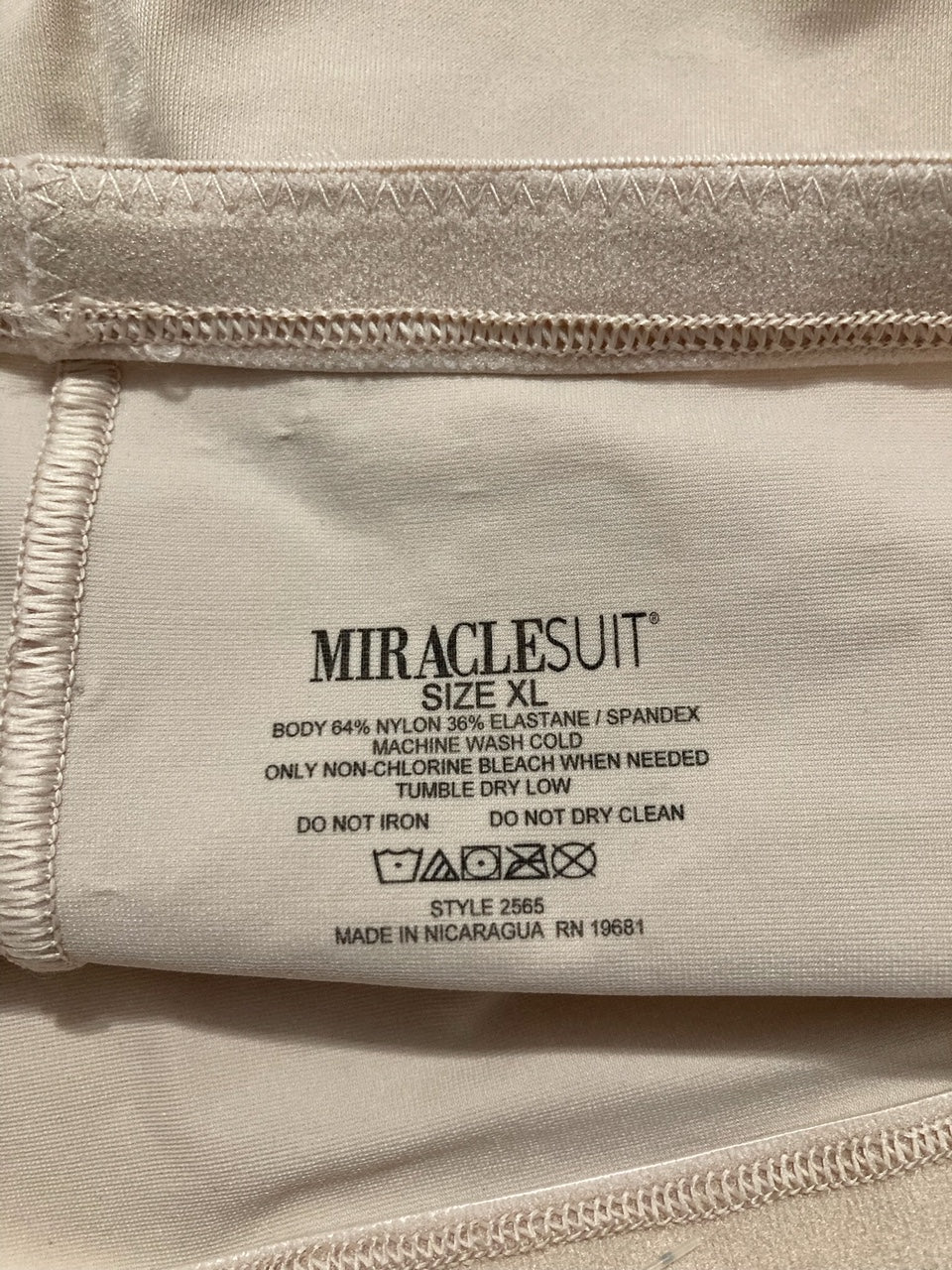 MIRACLESUIT Shapewear Lycra Fit Sense High Waist Brief Underwear BEIGE XL