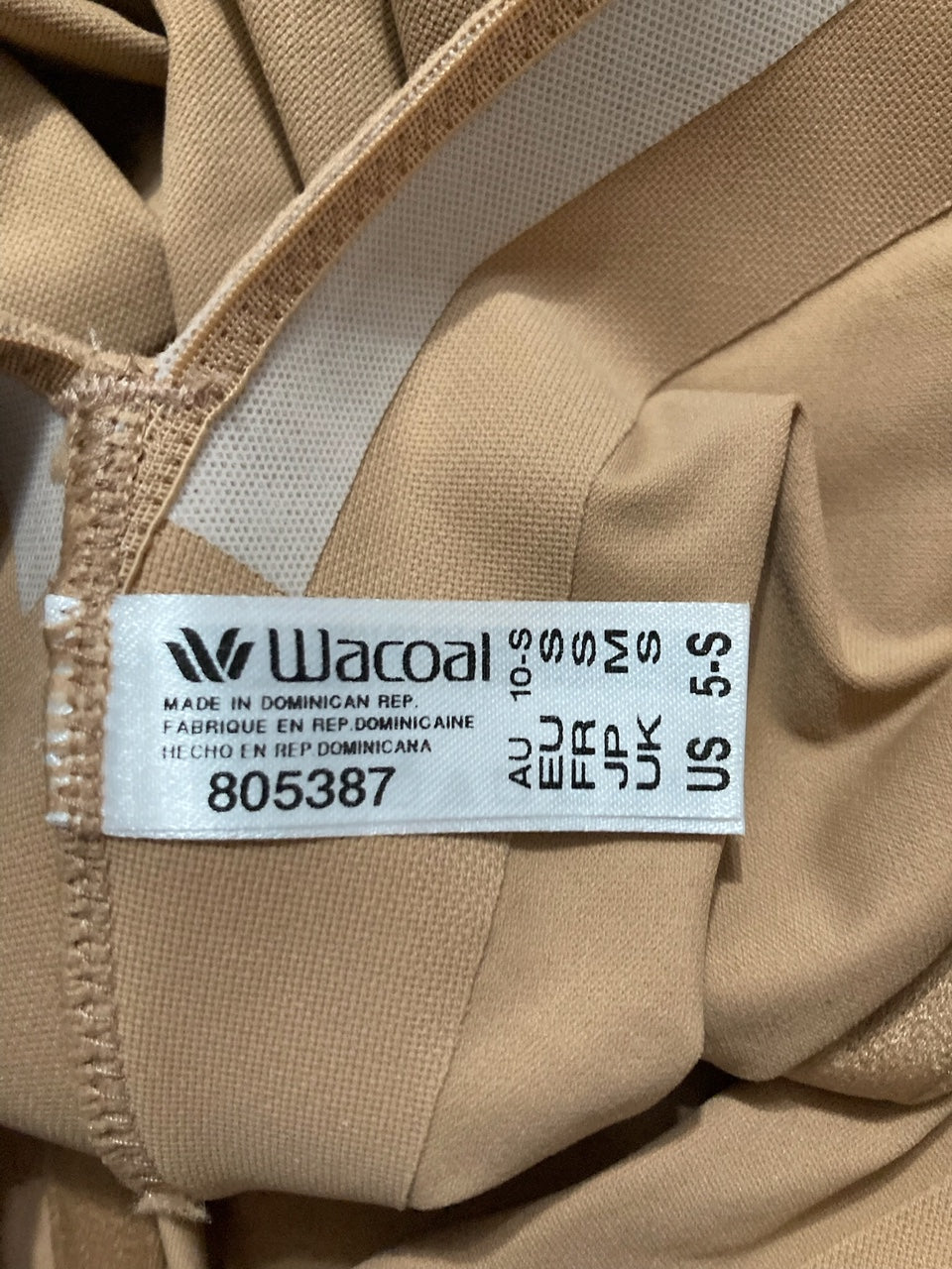 WACOAL Shape Revelation Hourglass Low V Back Thigh Shaper BEIGE S