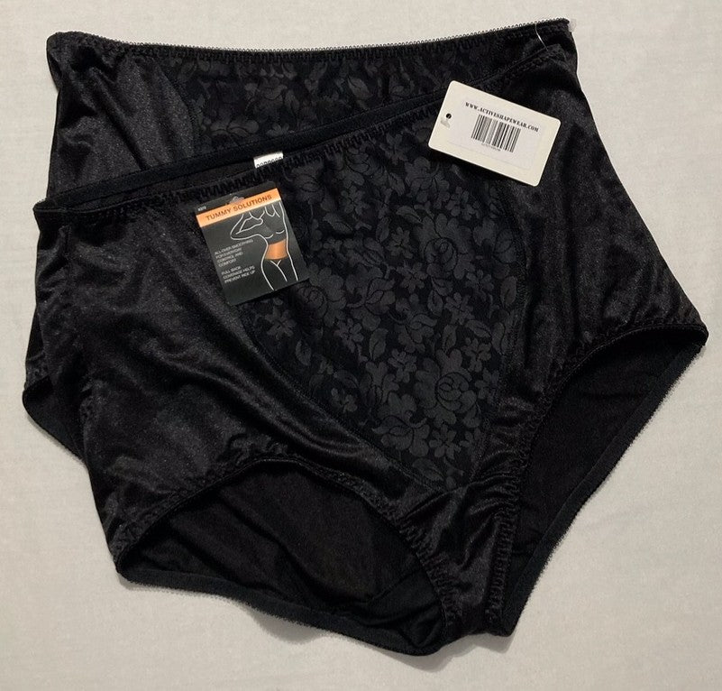 BALI Shapewear Double Support Light Control Brief Lace Fajas 2-Pack BLACK 3XL