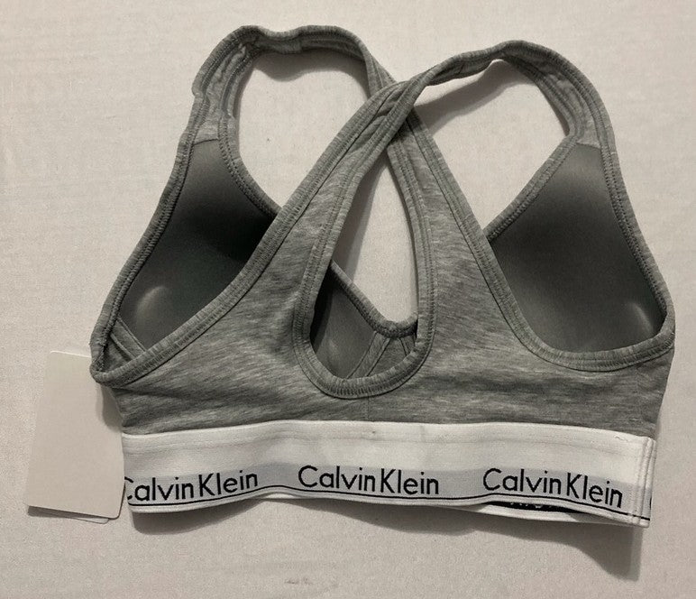 CALVIN KLEIN Modern Cotton Lightly Lined Wireless Bralette GREY XS