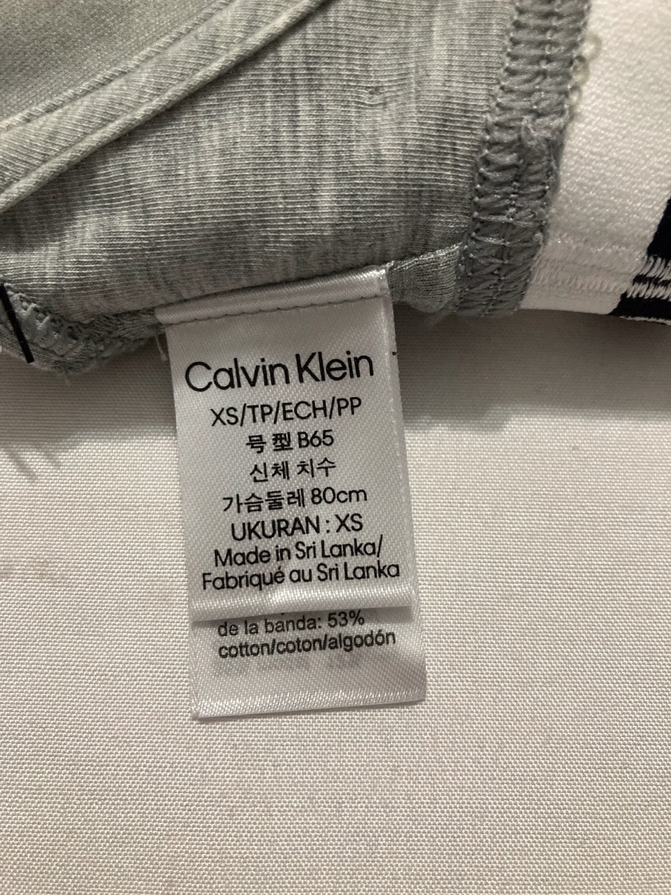CALVIN KLEIN Modern Cotton Lightly Lined Wireless Bralette GREY XS