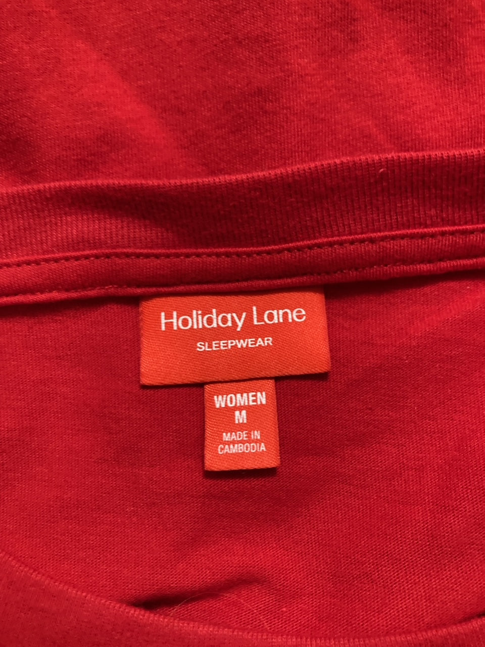HOLIDAY LANE Merry Plaid Crew Neck Matching Family Pajama Top RED M