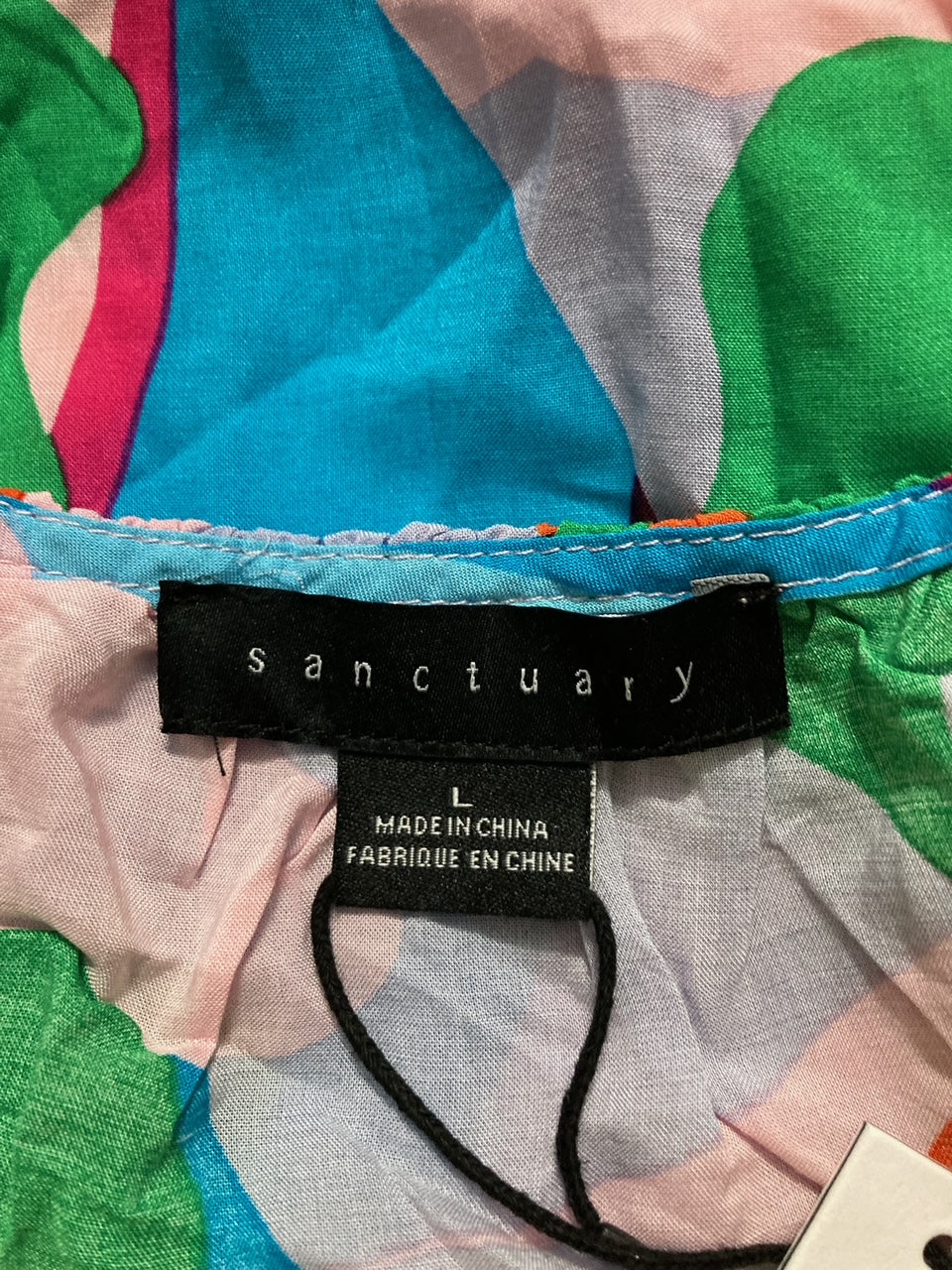 SANCTUARY Spaghetti Strap Crop Cami Top MULTIFLOR L