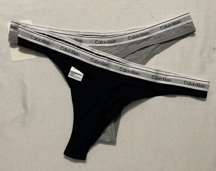 CALVIN KLEIN Modern Logo Thong, Set of 2 ASSORTED S