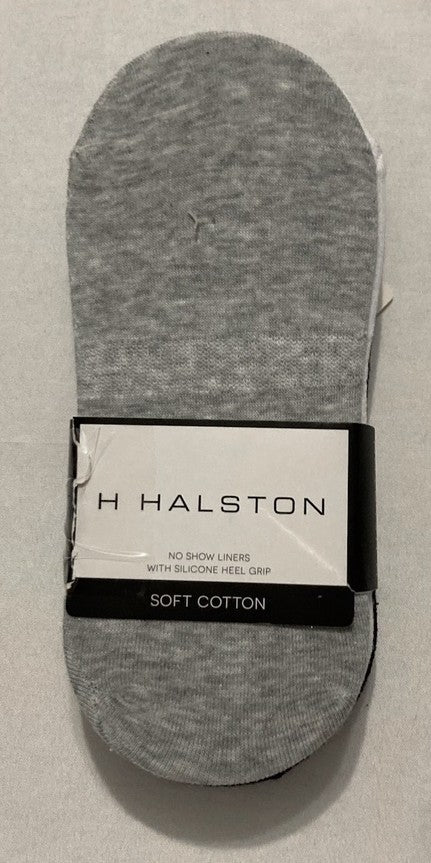 H HALSTON 5 Pk No Show Sock Liners ASSORTED 5-10